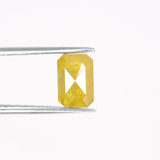 1.14 CT 7.50 MM Fancy Yellow Emerald Shape Natural Diamond For Jewelry - JayKrishna Diamond