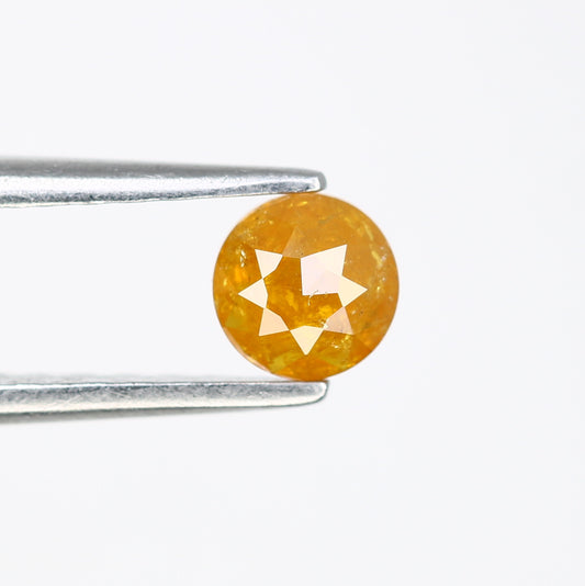 0.42 CT Orange 4.50 MM Fancy Round Rose Cut Loose Diamond For Engagement Ring