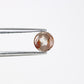 0.40 CT Round Rose Cut 4.40 MM Natural Peach Diamond For Statement Ring