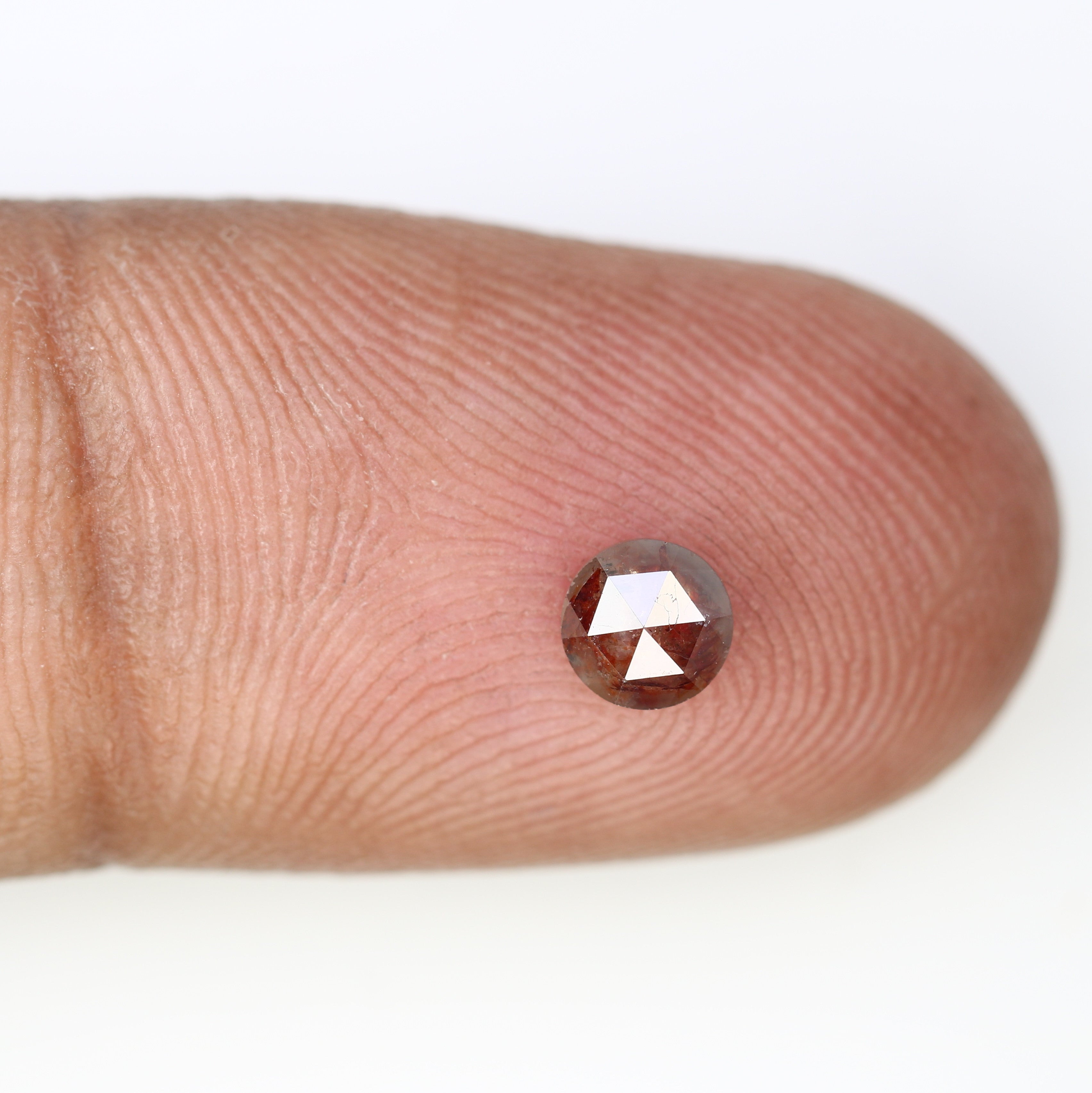0.40 CT 4.60 x 2.10 MM Round Rose Cut Loose Red Color Diamond For Proposal Ring