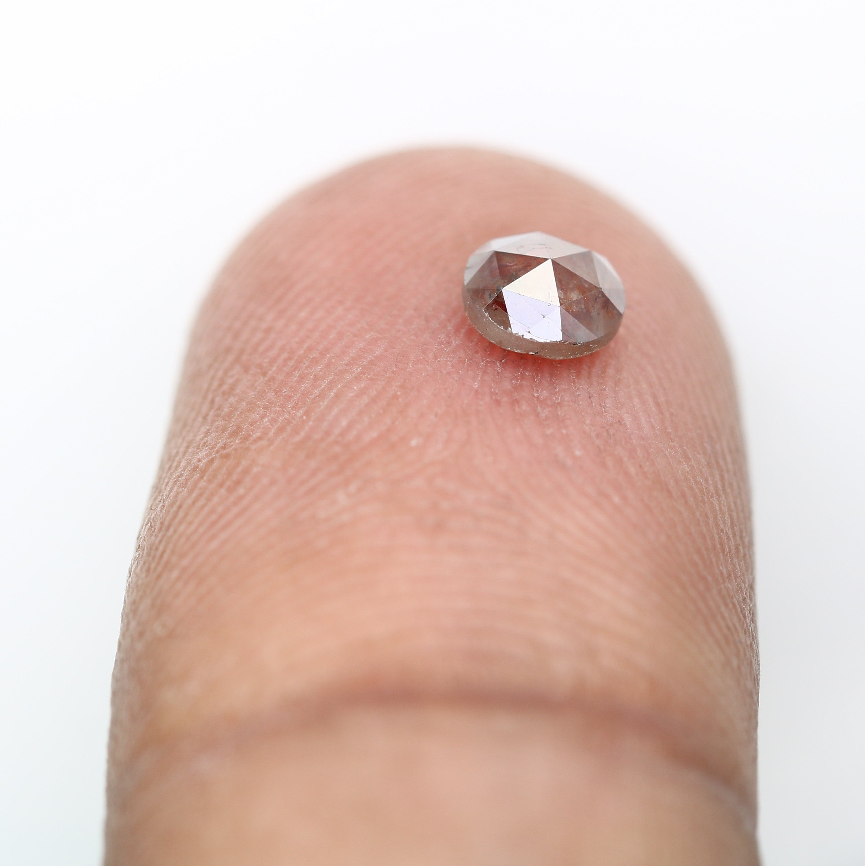 0.40 CT 4.60 x 2.10 MM Round Rose Cut Loose Red Color Diamond For Proposal Ring