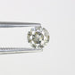 0.38 CT Salt And Pepper 4.70 x 2.80 MM Round Brilliant Cut Loose Diamond For Wedding Ring