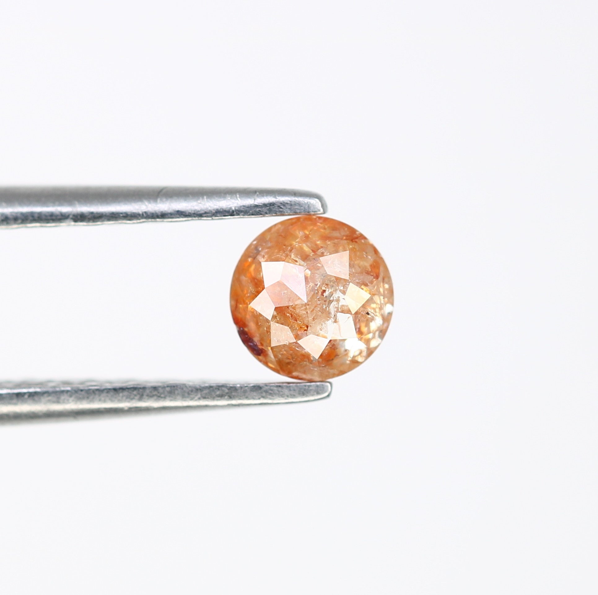 0.35 CT Round Rose Cut Unique Peach Diamond For Engagement Ring