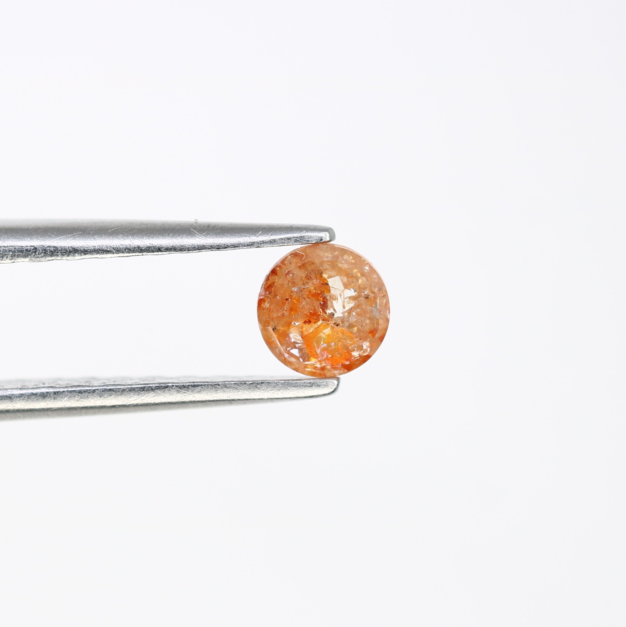 0.35 CT Round Rose Cut Unique Peach Diamond For Engagement Ring