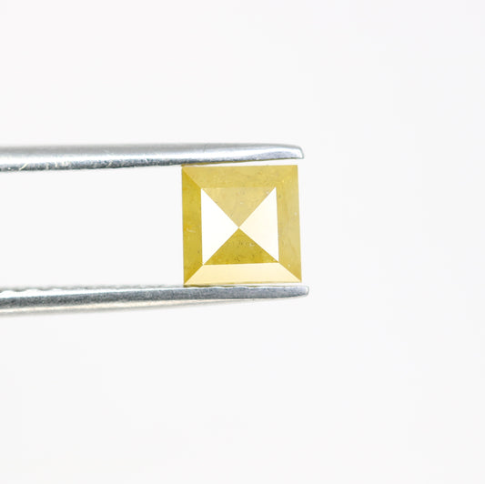 0.97 CT 5.20 MM Unique Square Shape Yellow Fancy Diamond For Jewelry - JayKrishna Diamond