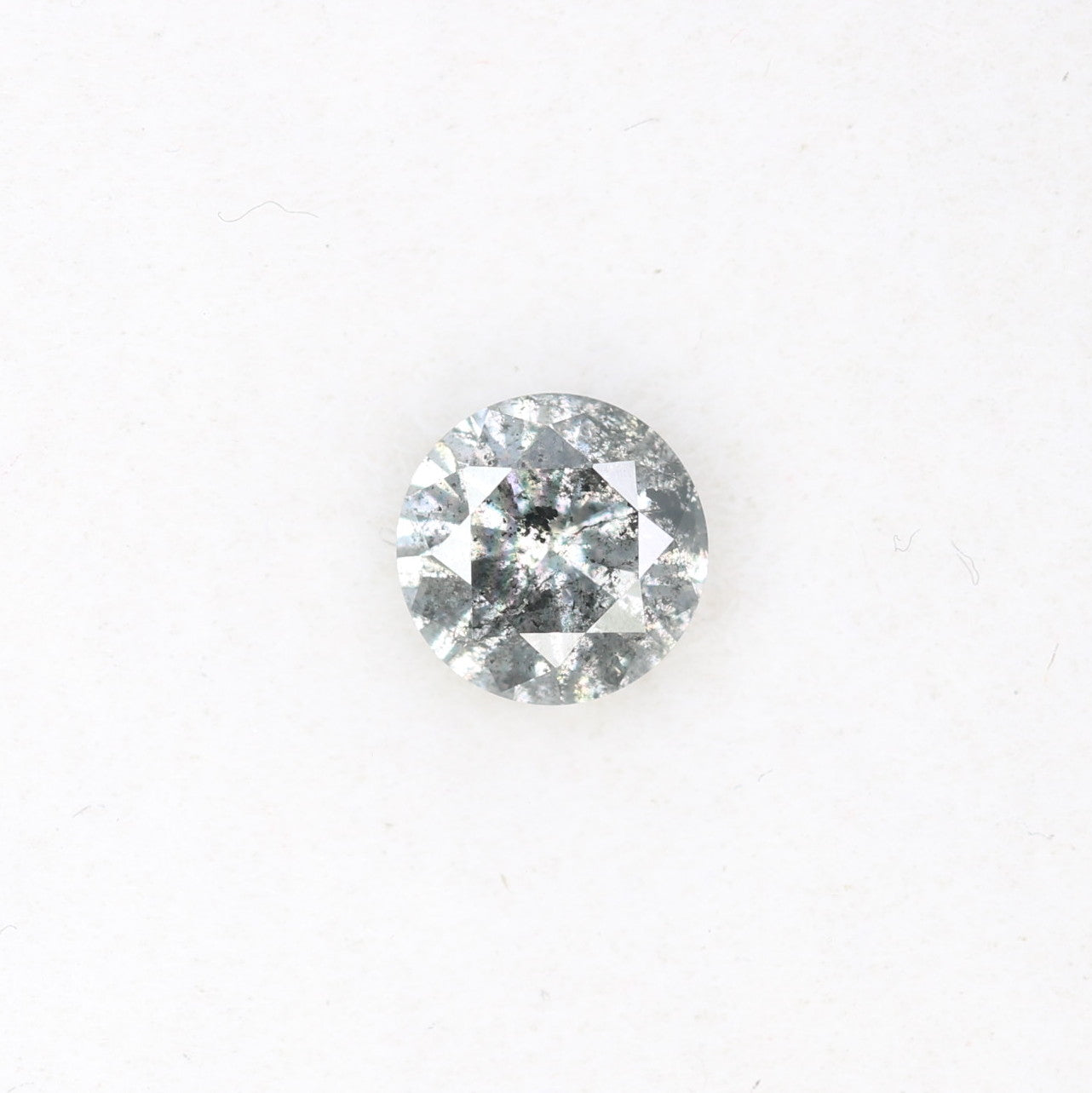 0.38 CT 4.60 x 2.80 MM Salt And Pepper Round Brilliant Cut Loose Diamond For Proposal Ring