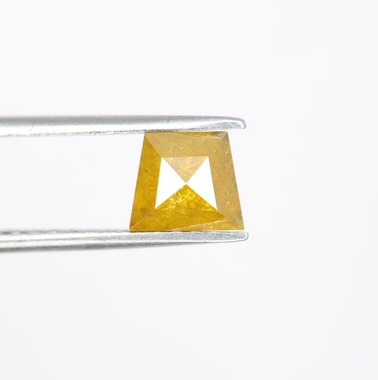 0.97 CT 5.60 MM Fancy Yellow Geometric Shape Loose Diamond For Engagement Ring - JayKrishna Diamond