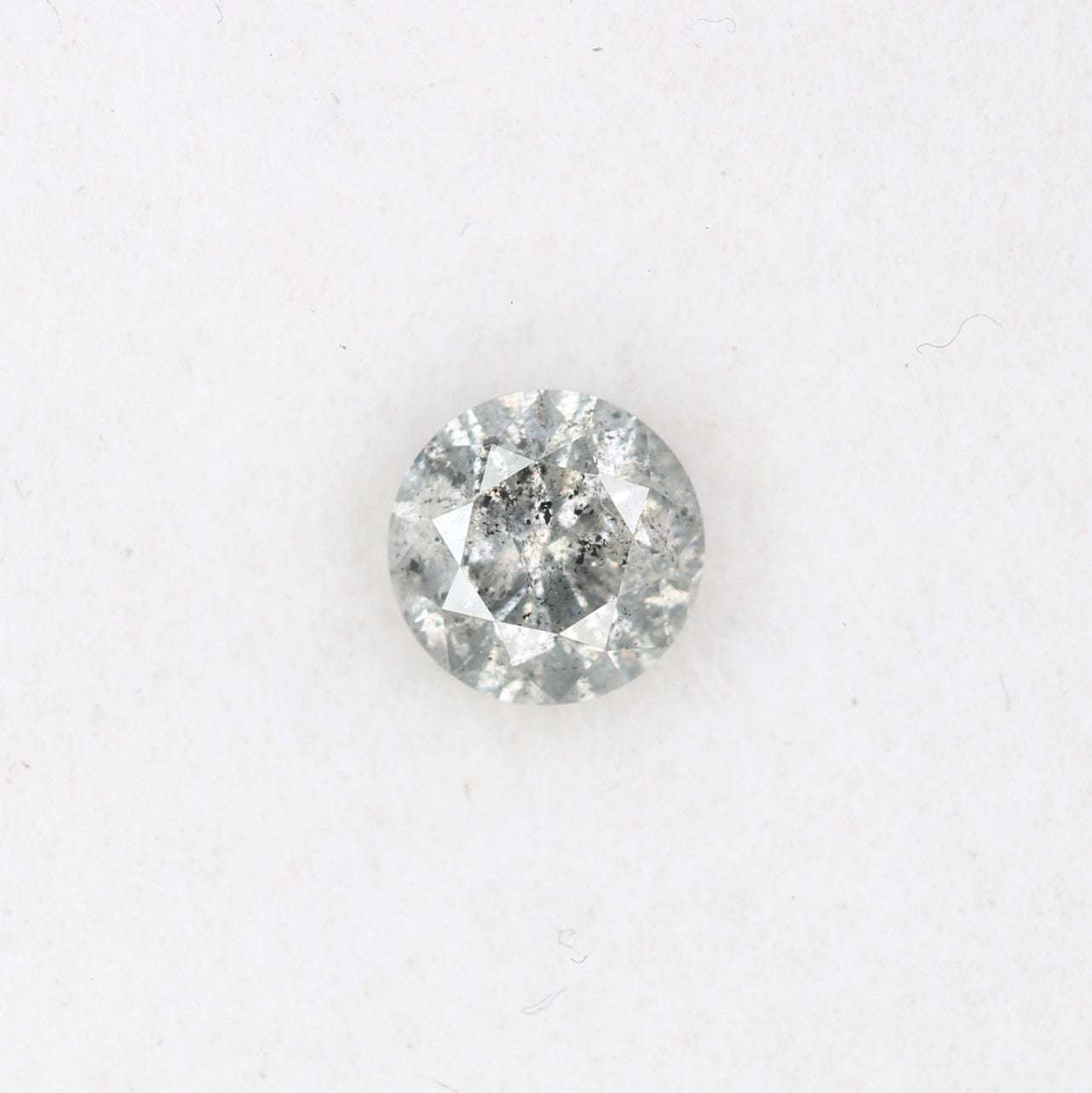 0.43 CT Round Brilliant Cut 4.60 x 3.00 MM Salt And Pepper Loose Diamond For Wedding Ring