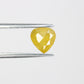 0.71 CT 5.80 MM Lovely Heart Shape Yellow Diamond For Promise Ring