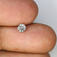 0.39 CT Salt And Pepper Round Brilliant Cut Natural Diamond For Proposal Ring