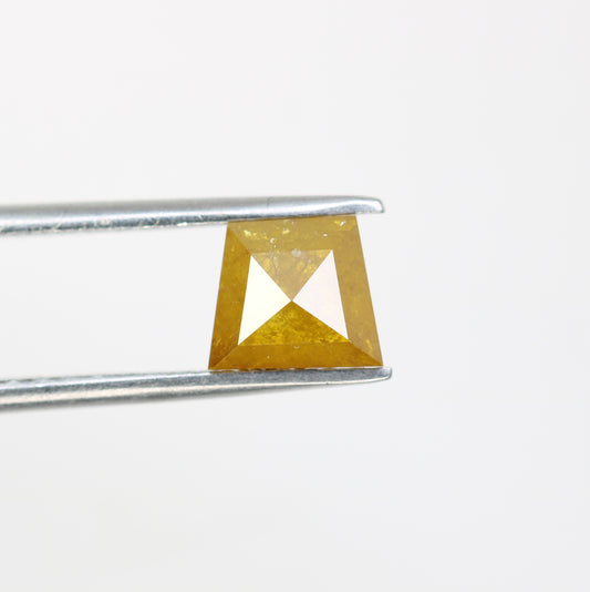1.16 CT 5.60 MM Polished Geometric Shape Fancy Yellow Diamond For Proposal Ring - JayKrishna Diamond