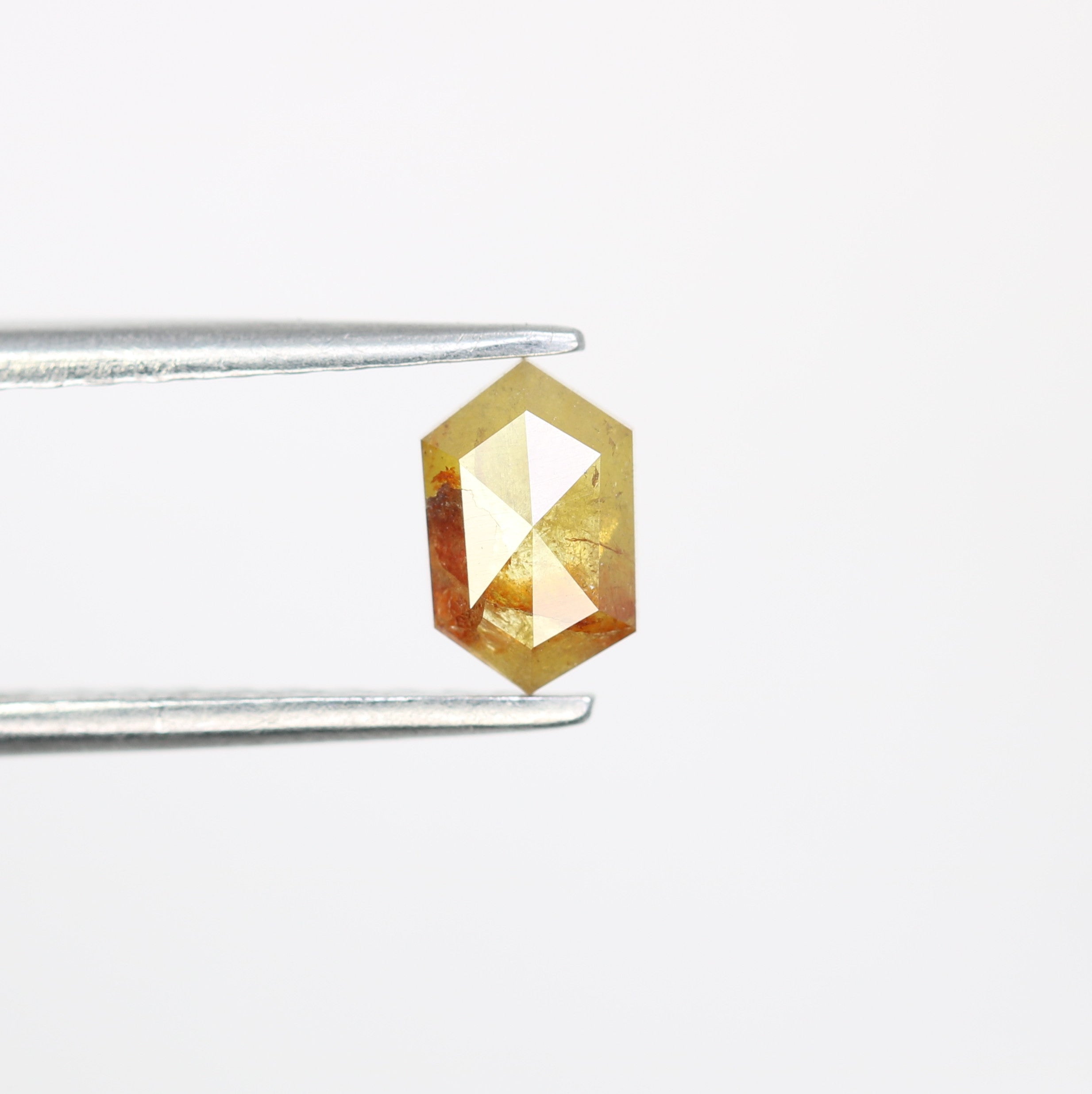 0.56 CT 6.60 MM Fancy Yellow Elongated Hexagon Shape Diamond For Wedding Ring