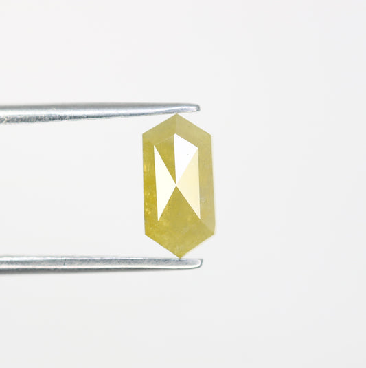 0.90 CT 8.90 MM Unique Yellow Elongated Hexagon Shape Diamond For Engagement Ring