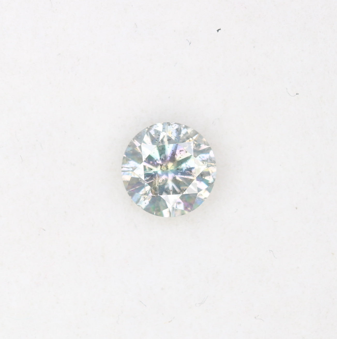 0.35 CT 4.60 x 2.70 MM Salt And Pepper Round Brilliant Cut Natural Diamond For Designer Ring