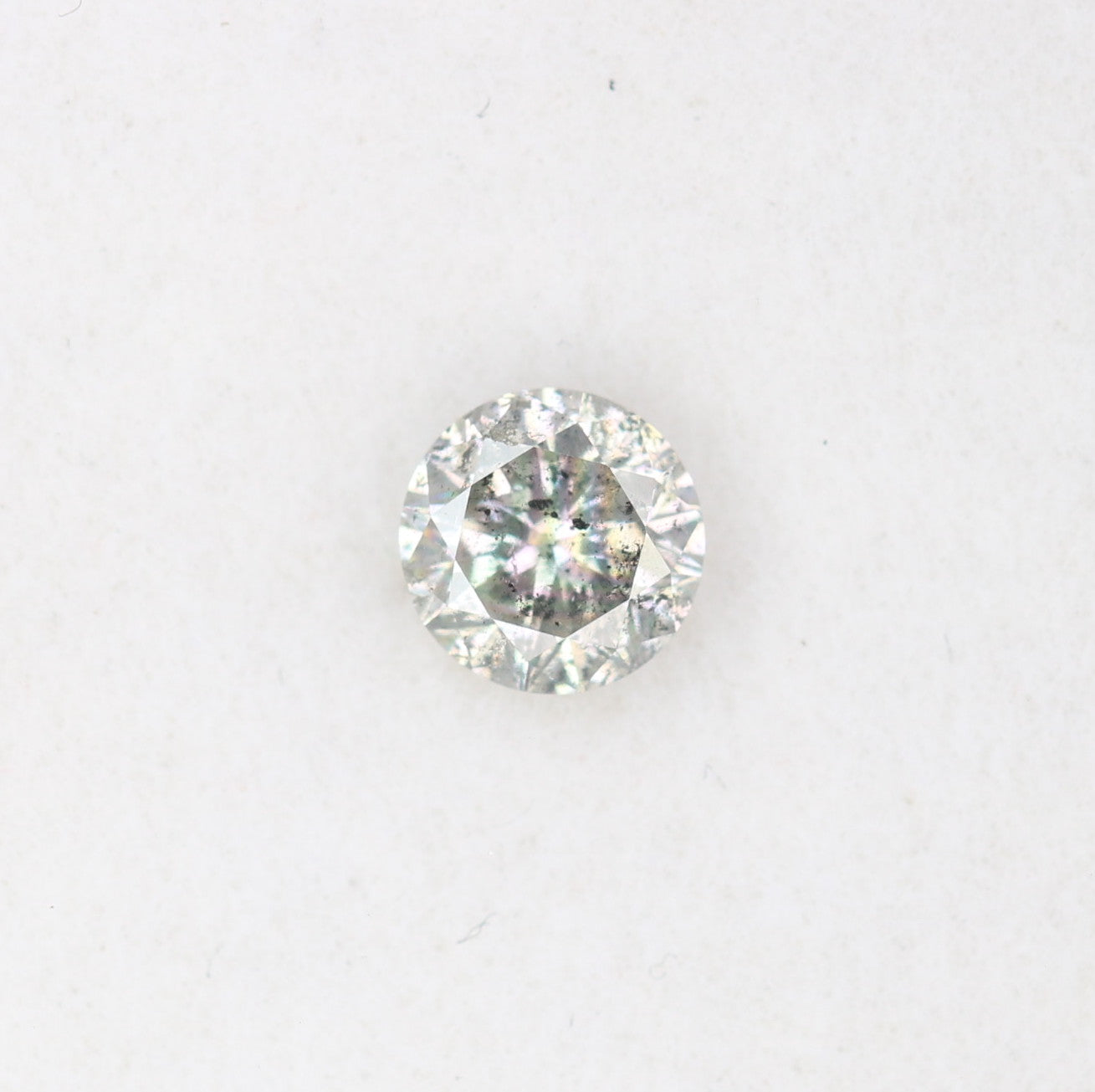 0.38 CT Salt And Pepper Round Brilliant Cut 4.50 x 2.80 MM Loose Diamond For Proposal Ring