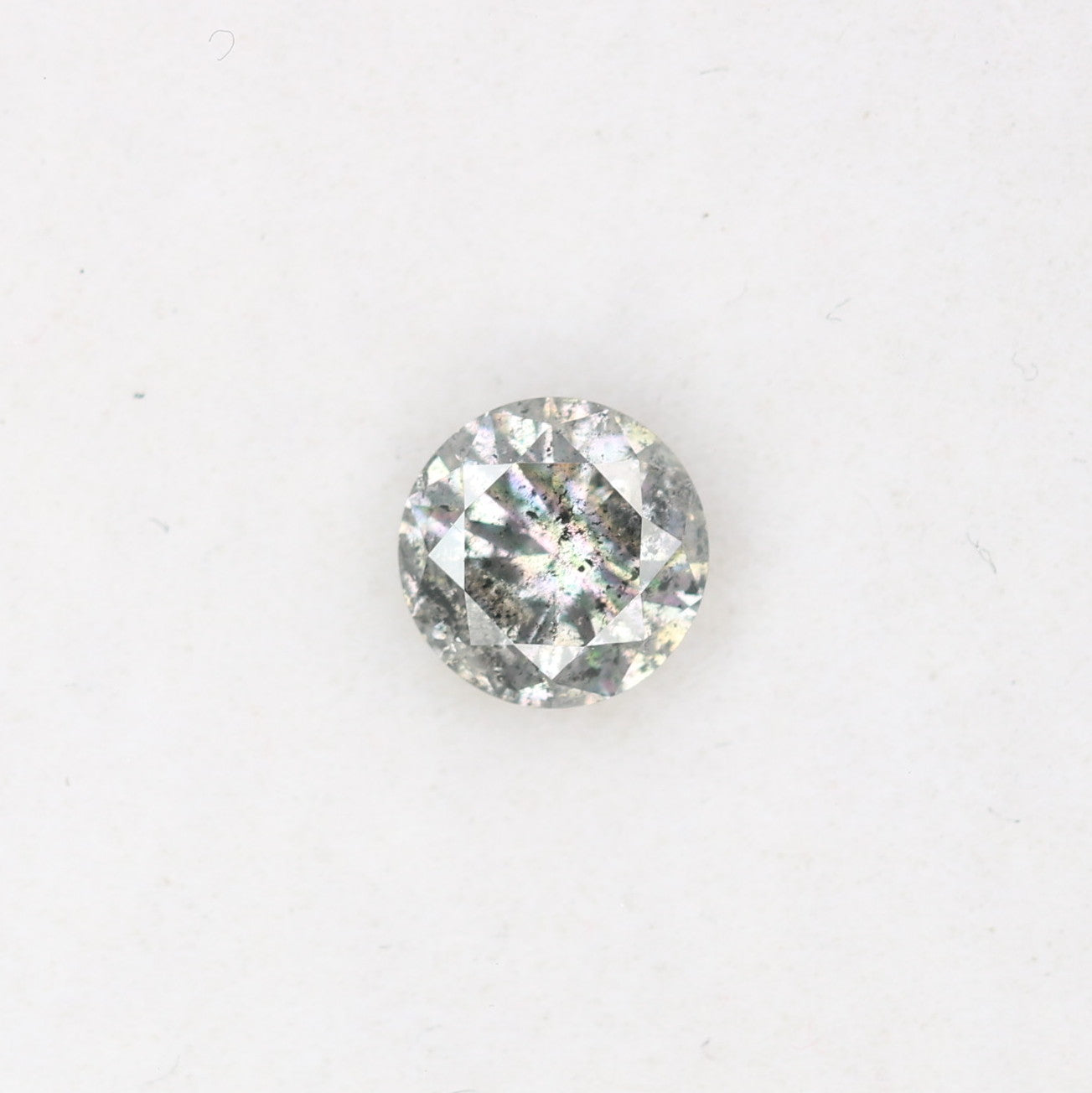 0.38 CT Round Brilliant Cut 4.60 x 2.80 MM Salt And Pepper Loose Diamond For Wedding Ring