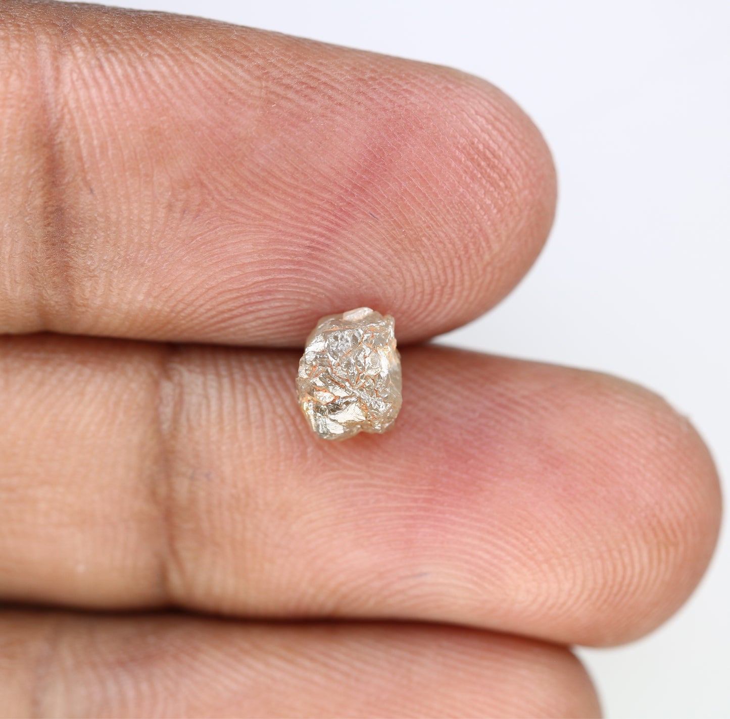 1.35 CT 6.70 MM Raw Rough Natural Uncut Grey Diamond For Engagement Ring