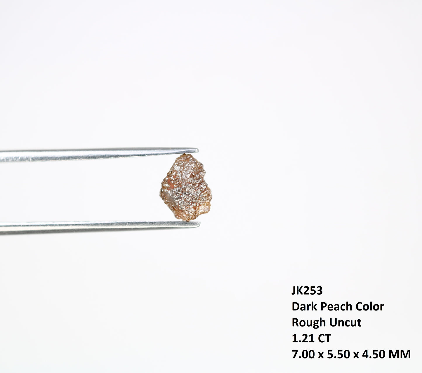1.21 CT Dark Peach Raw Rough Uncut Natural Diamond For Promise Ring