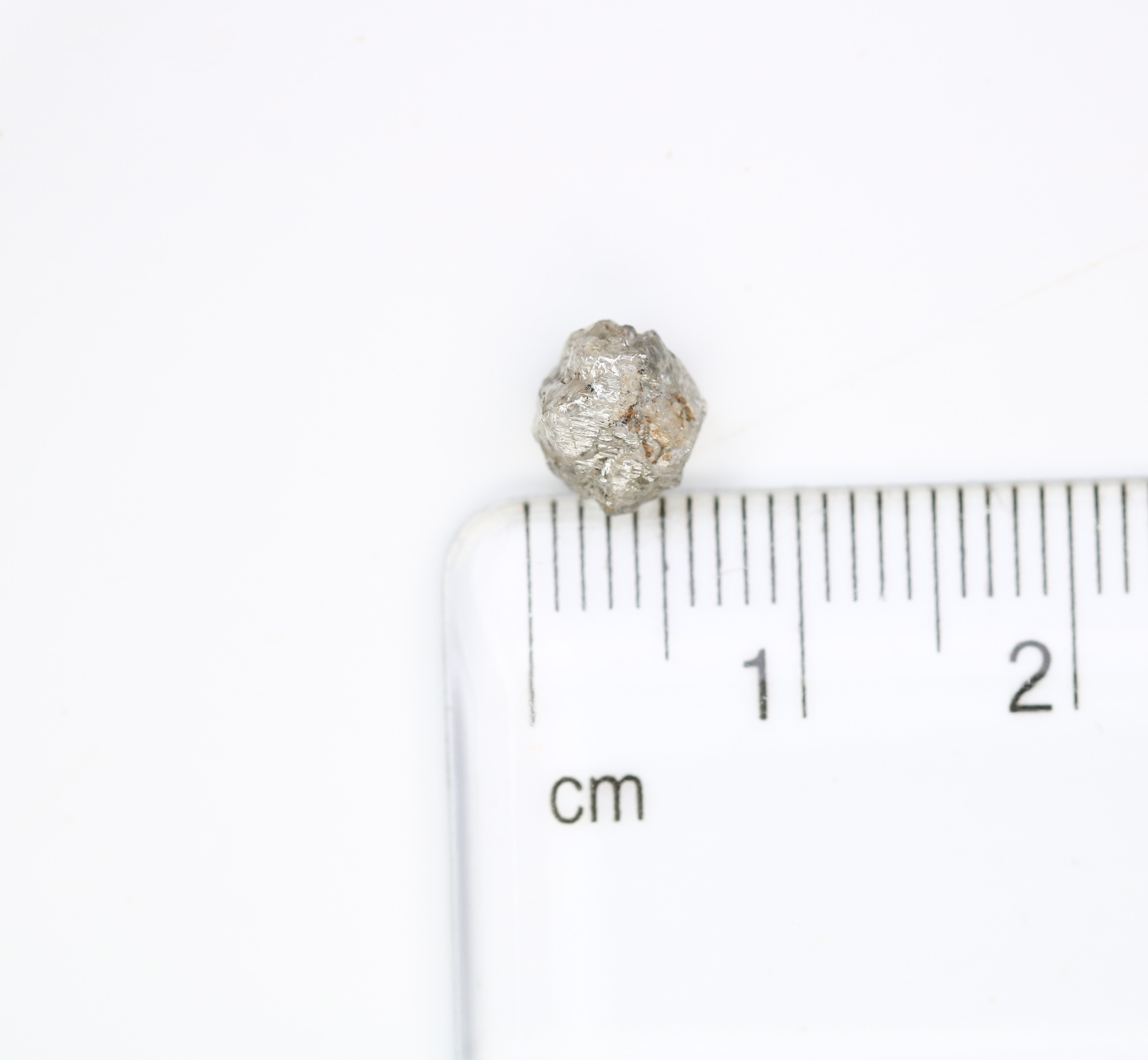 1.65 CT 7.00 x 6.50 MM Raw Rough Grey Natural Uncut Diamond For Engagement Ring