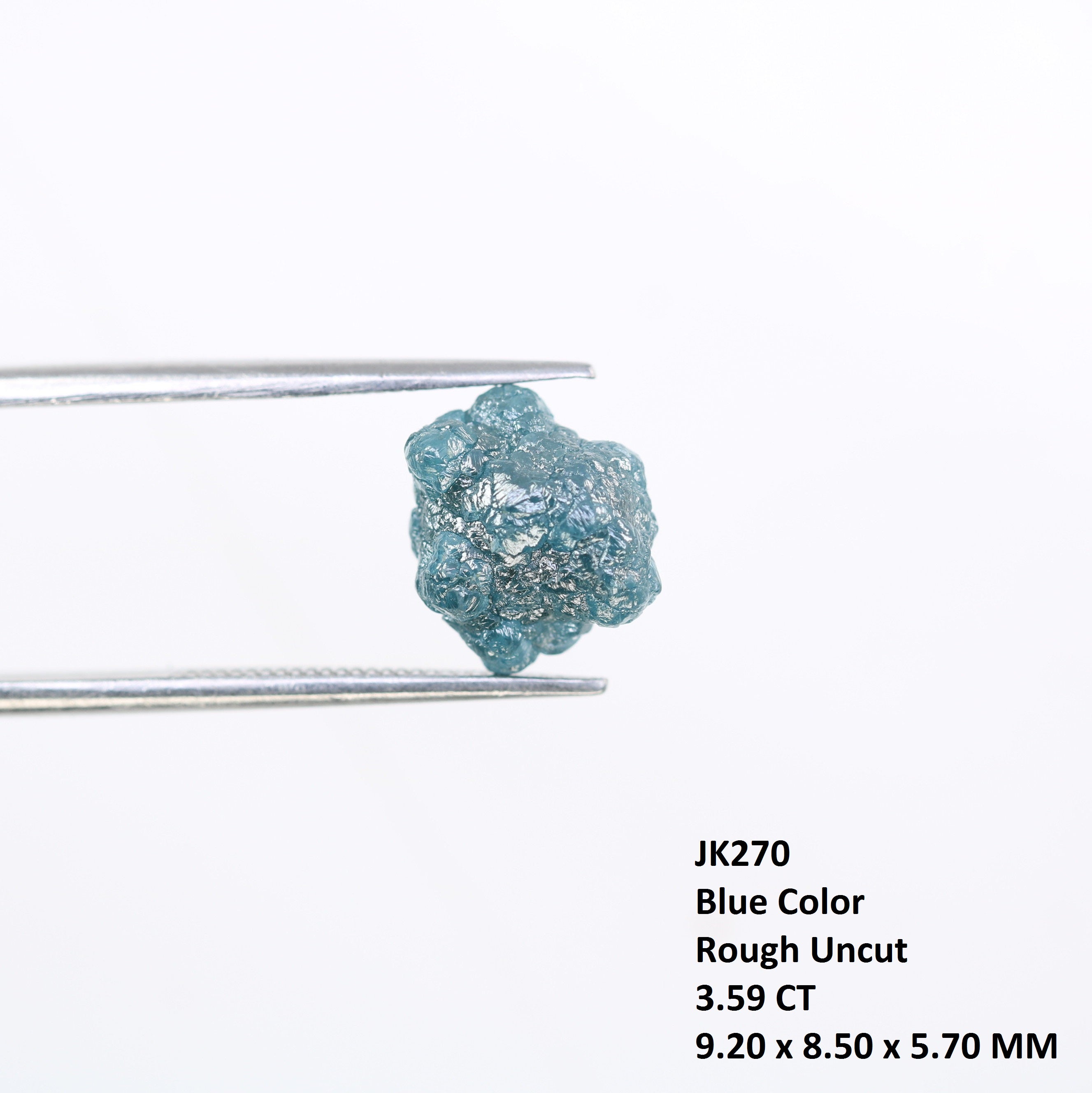 3.59 CT Irregular Cut Blue Rough Raw Natural Diamond For Engagement Ring