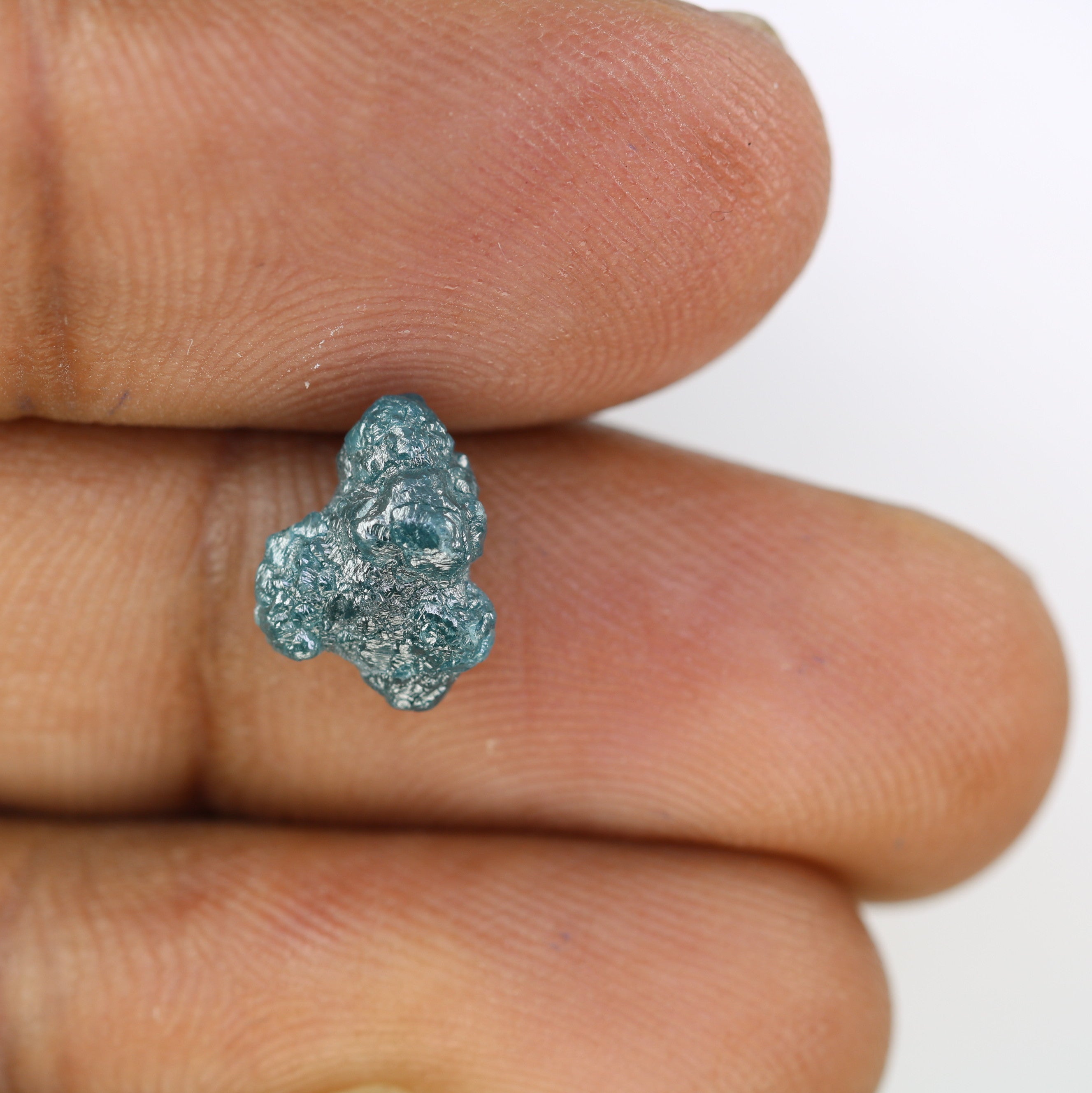 2.94 CT Rough Raw Irregular Cut Blue Diamond For Engagement Ring