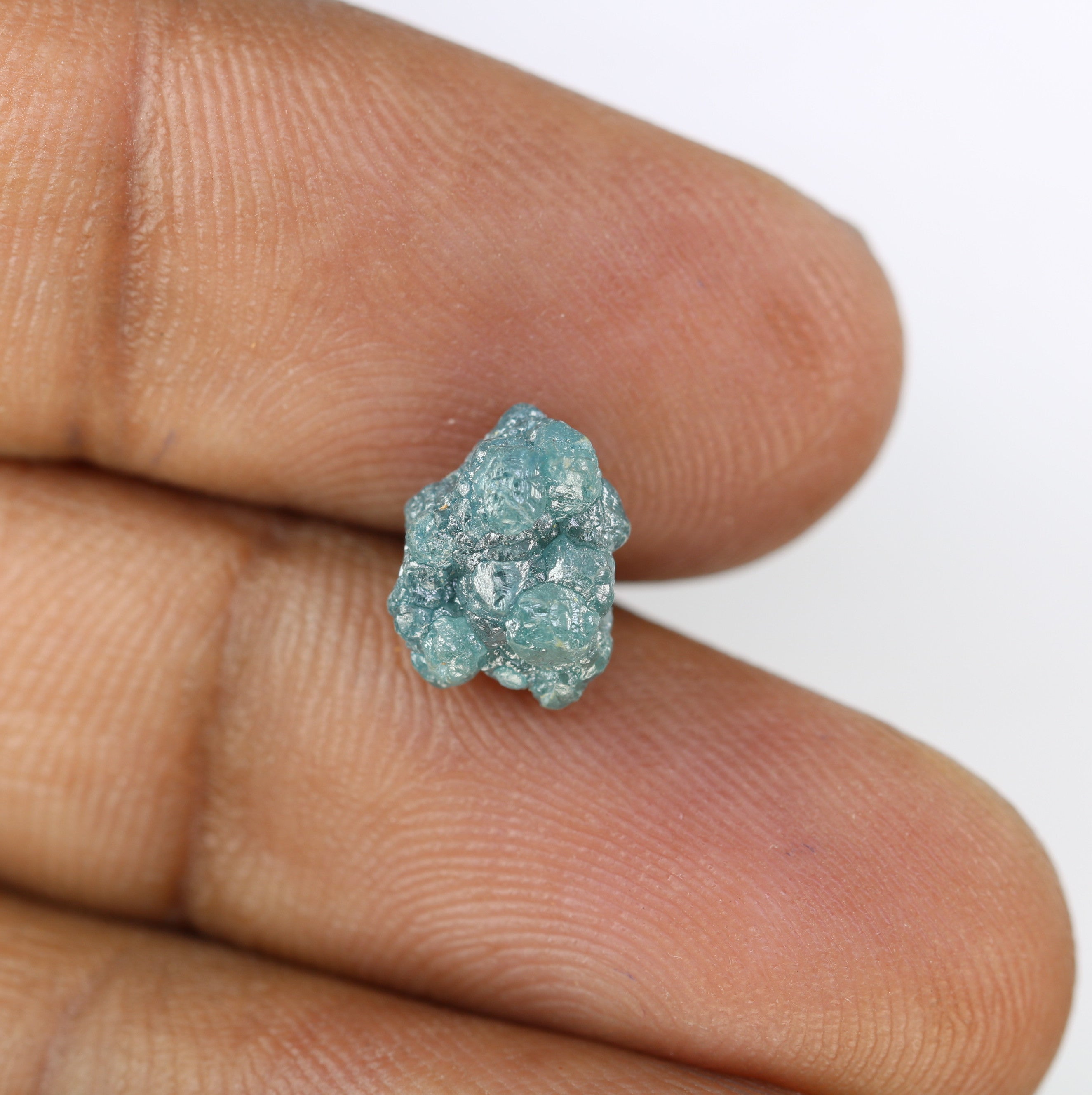 3.18 CT Blue Rough Raw Irregular Cut Diamond For Engagement Ring