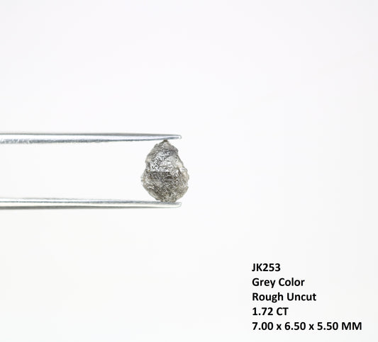 1.72 CT Rough Grey Natural Irregular Cut Raw Diamond For Engagement Ring