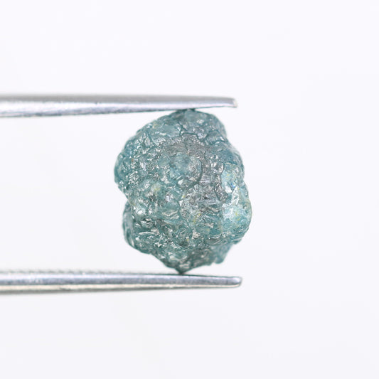 3.08 CT Blue 8.40 x 7.50 mm Rough Raw Uncut Diamond For Diamond Jewellry
