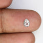 0.54 CT Pear Shaped 6.20 MM Salt And Pepper Diamond For Engagement Ring