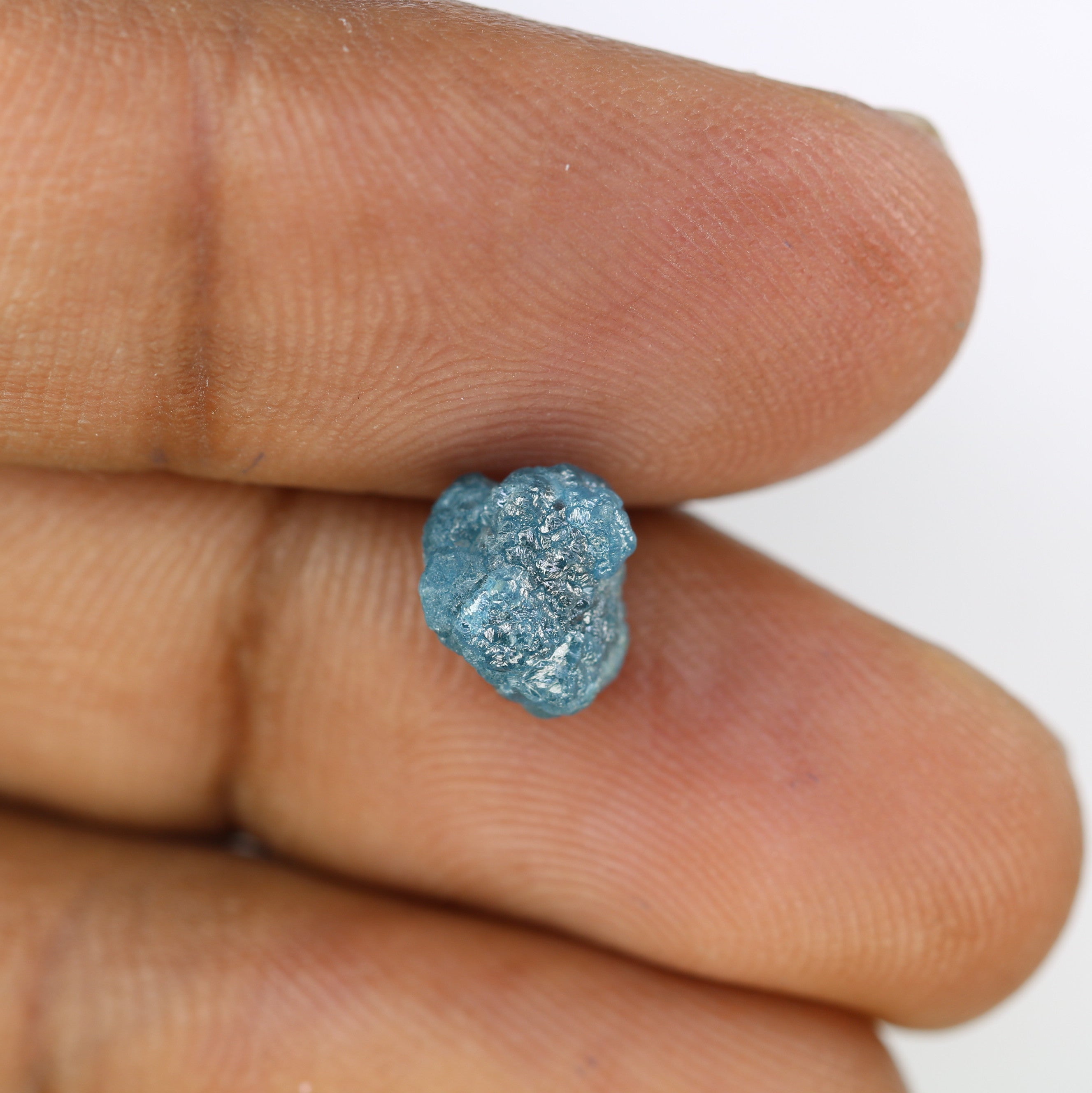 3.09 CT Irregular Cut Raw Rough Blue Diamond For Wedding Ring