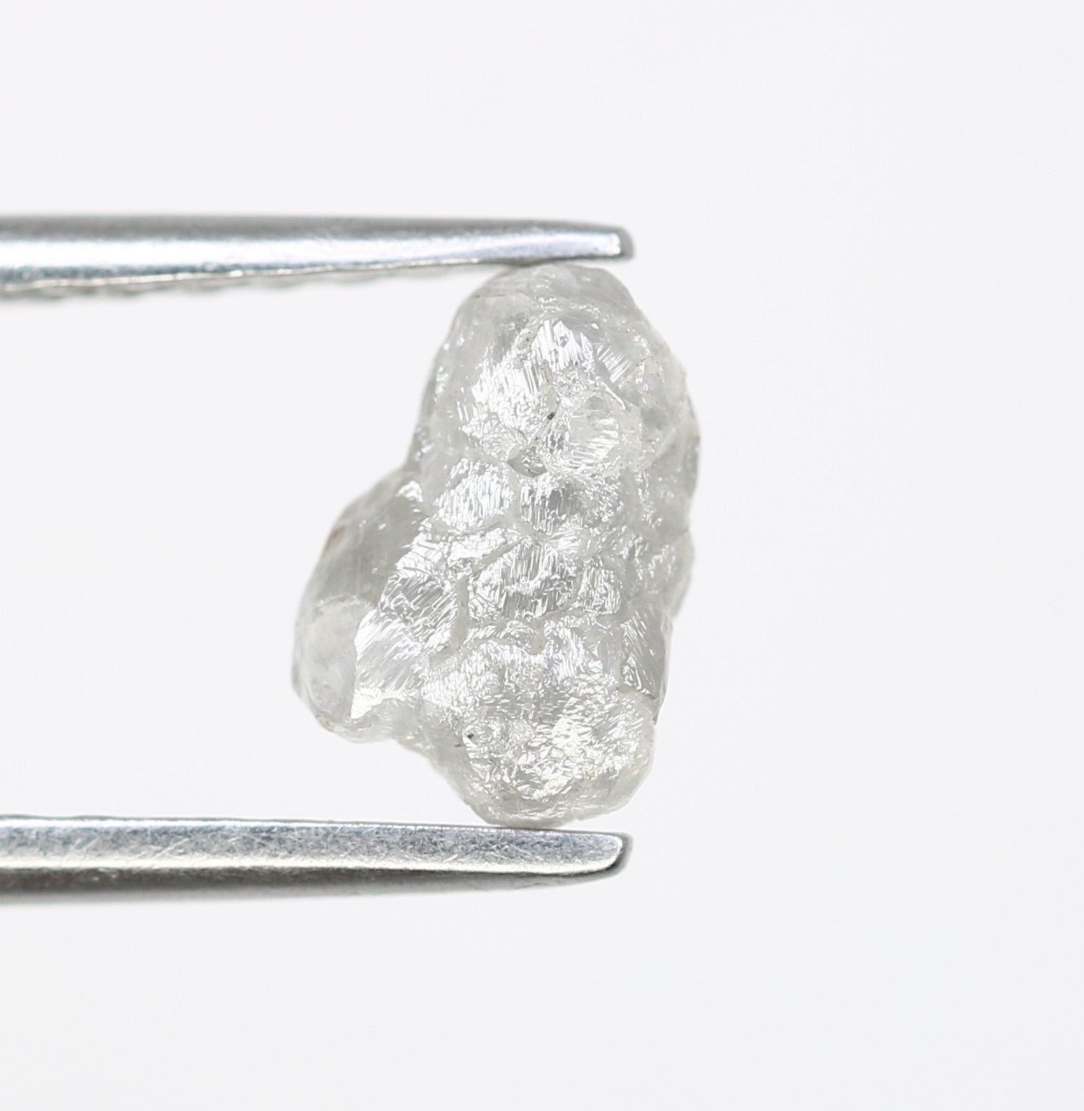 1.38 CT Raw Rough Grey Irregular Cut 7.70 MM Raw Diamond For Engagement Ring