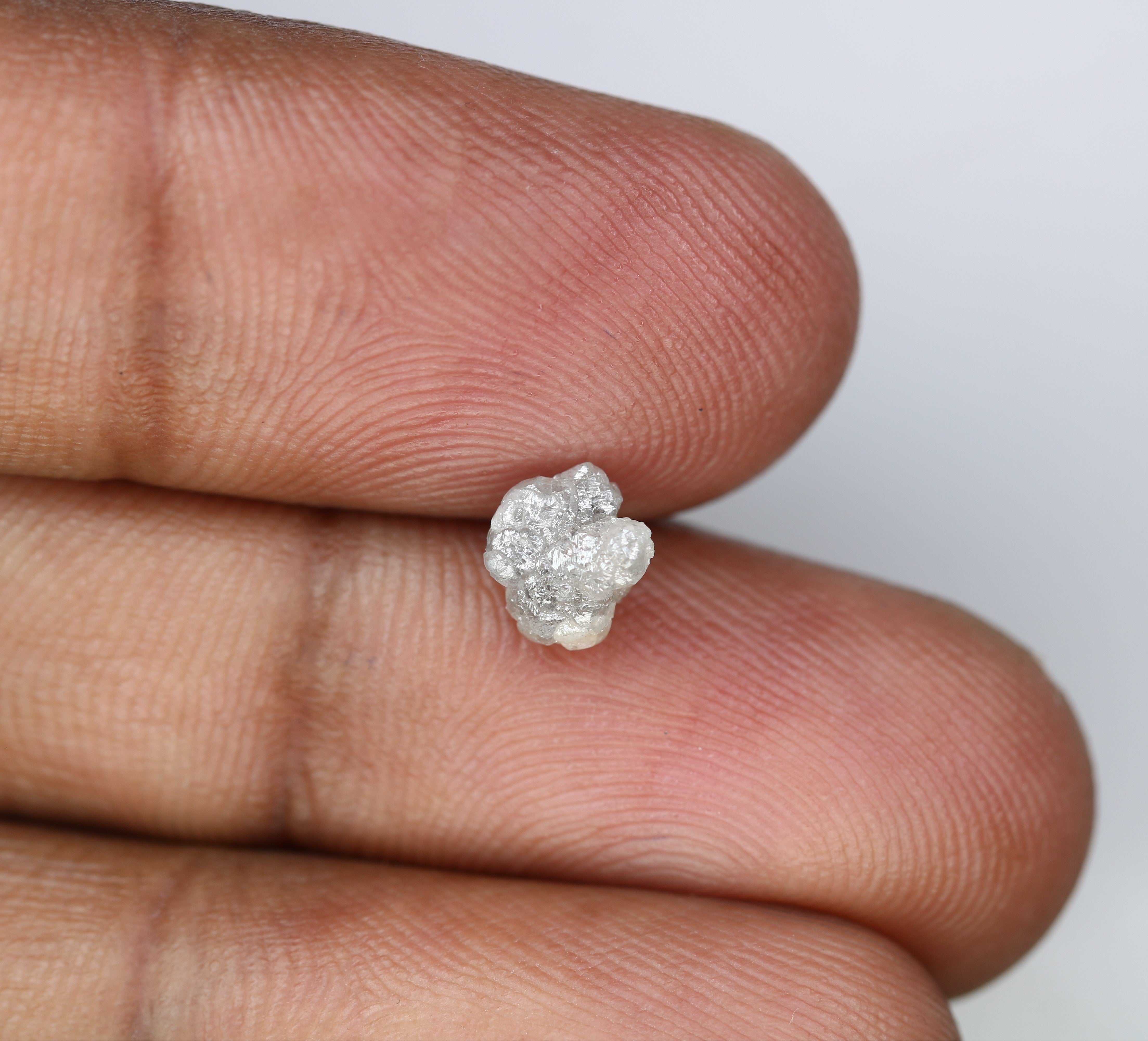 1.22 CT Raw Rough Irregular Cut Grey Diamond For Engagement Ring