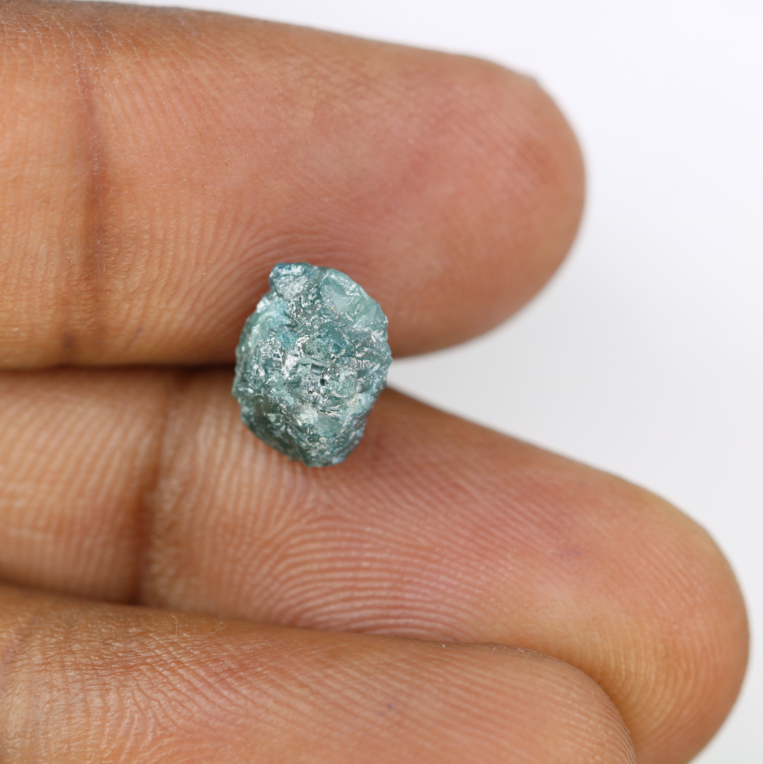 3.31 CT Rough Blue Uncut Raw 9.80 x 8.00 mm Diamond For Wedding Ring