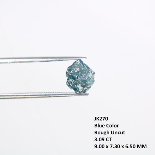 3.09 CT Raw Irregular Cut Rough Blue Diamond For Engagement Ring