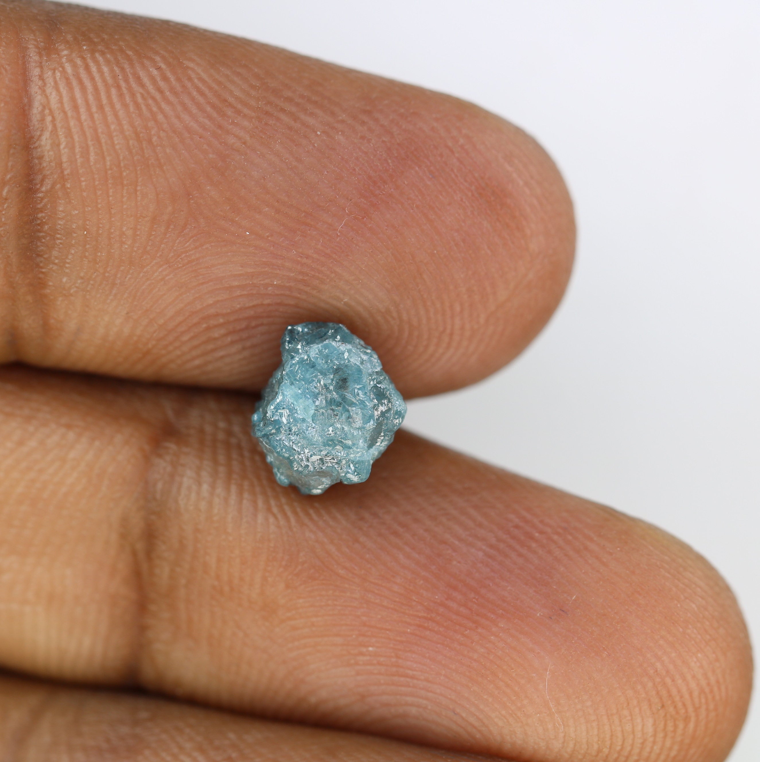 2.92 CT Rough Raw Irregular Cut Blue Diamond For Engagement Ring