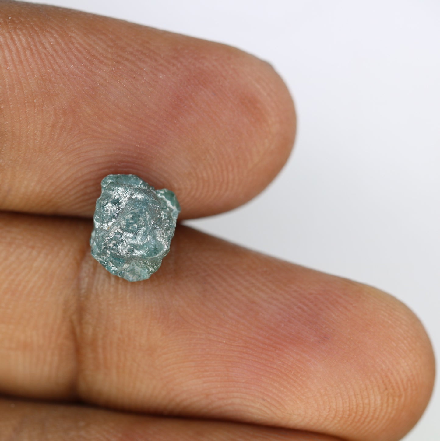 2.88 CT Rough 9.10 x 7.20 mm Raw Irregular Cut Blue Diamond For Engagement Ring