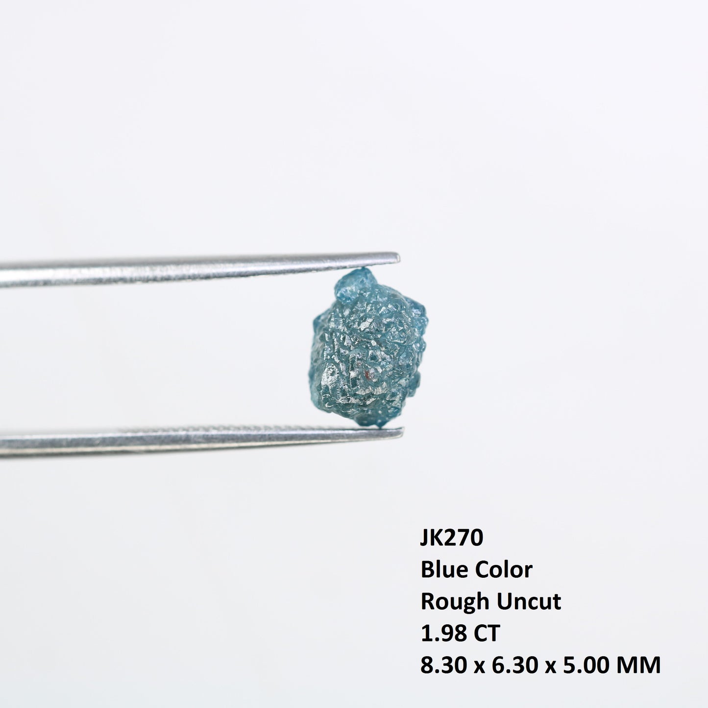 1.98 CT Rough Irregular Cut Blue Raw Diamond For Wedding Ring