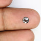 0.53 CT Salt And Pepper 4.90 MM Round Rose Cut Diamond For Wedding Ring