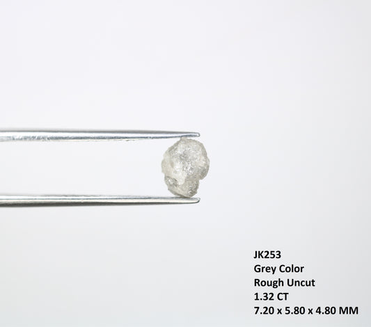 1.32 CT Irregular Cut Grey Raw Rough Diamond For Engagement Ring