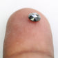0.37 CT Salt And Pepper Diamond 4.40 MM Round Rose Cut Diamond For Engagement Ring