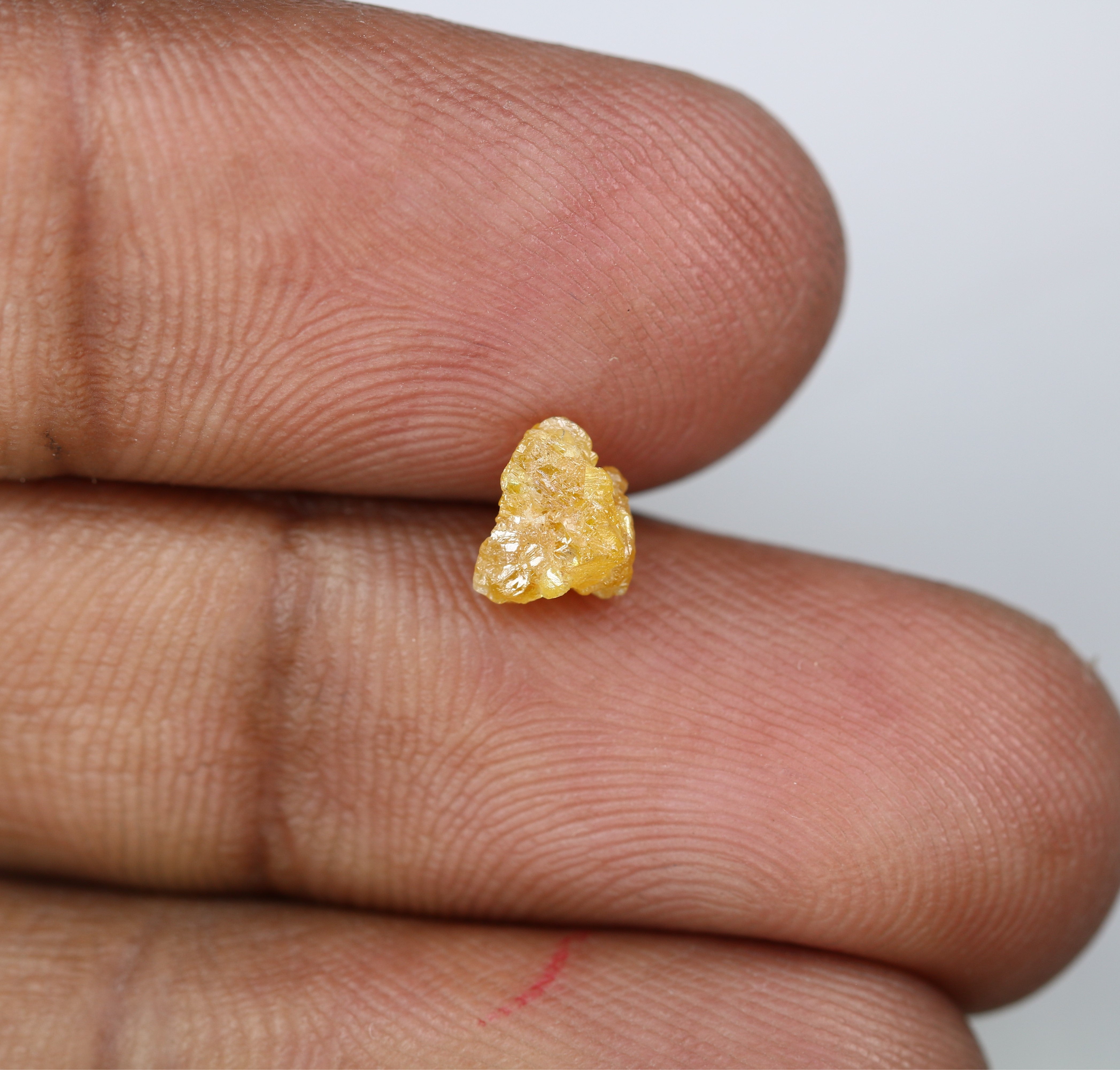 1.05 CT 6.20 MM Rough Yellow Irregular Cut Raw Diamond For Engagement Ring