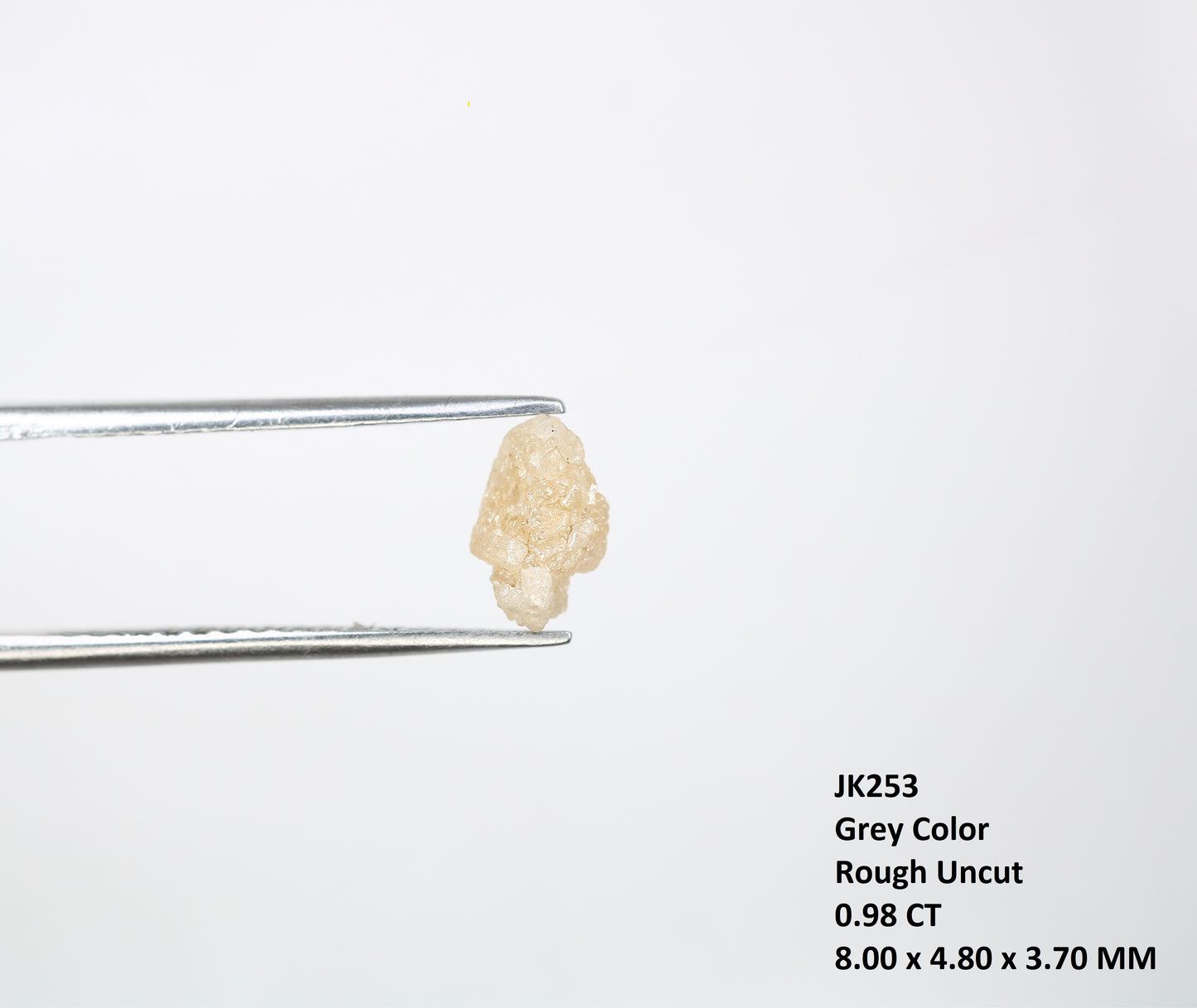 0.98 CT Irregular Cut Grey Raw Rough Diamond For Engagement Ring