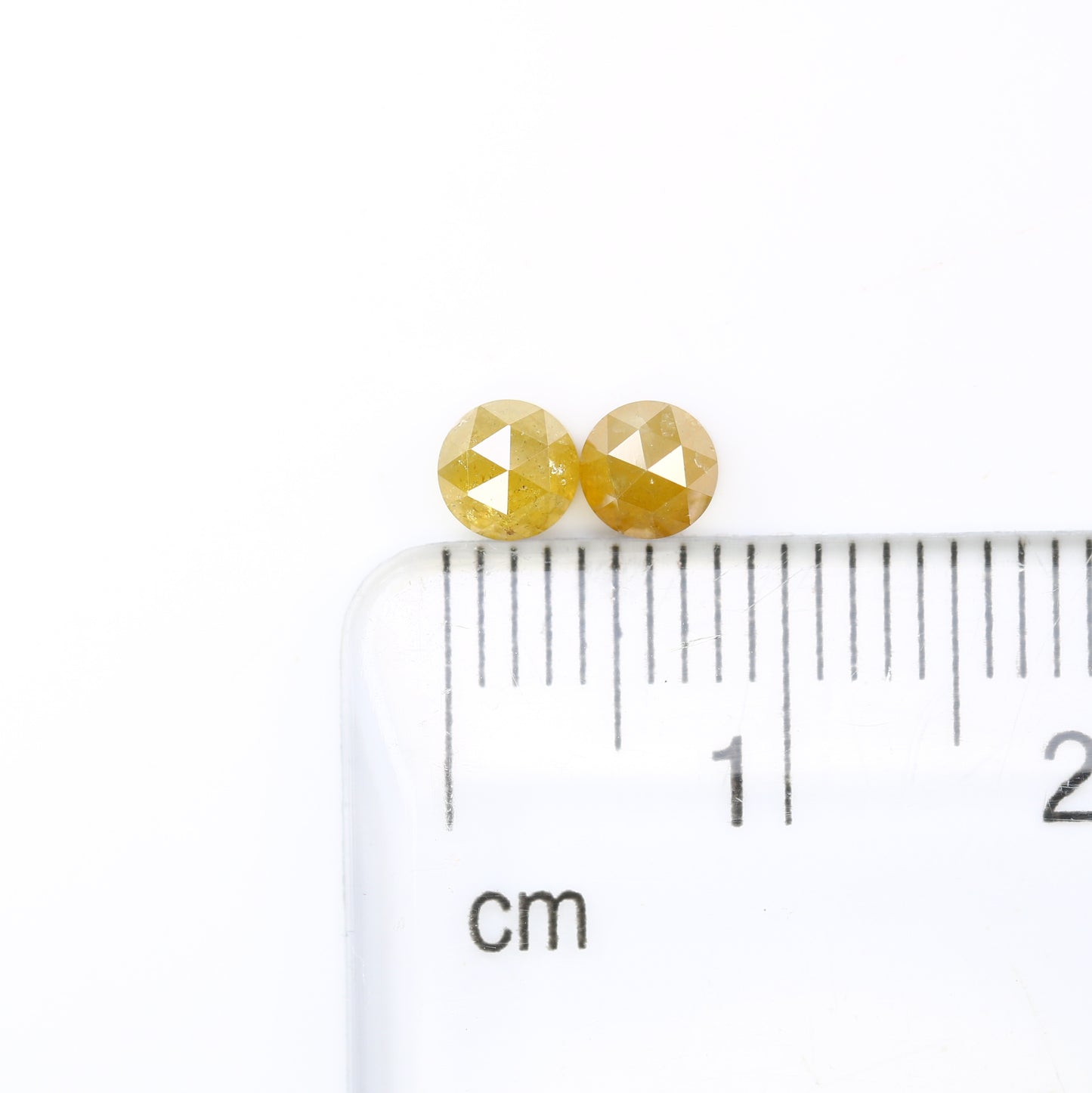 0.89 Carat 4.10 MM Yellow Color Natural Loose Round Rose Cut Diamond For Wedding Ring