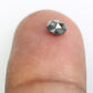 0.37 CT 4.50 MM Round Rose Cut Natural Salt And Pepper Diamond For Galaxy Ring