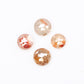 1.02 Carat 3.5 MM Peach Color Round Rose Cut Loose Polished Diamond For Wedding Ring