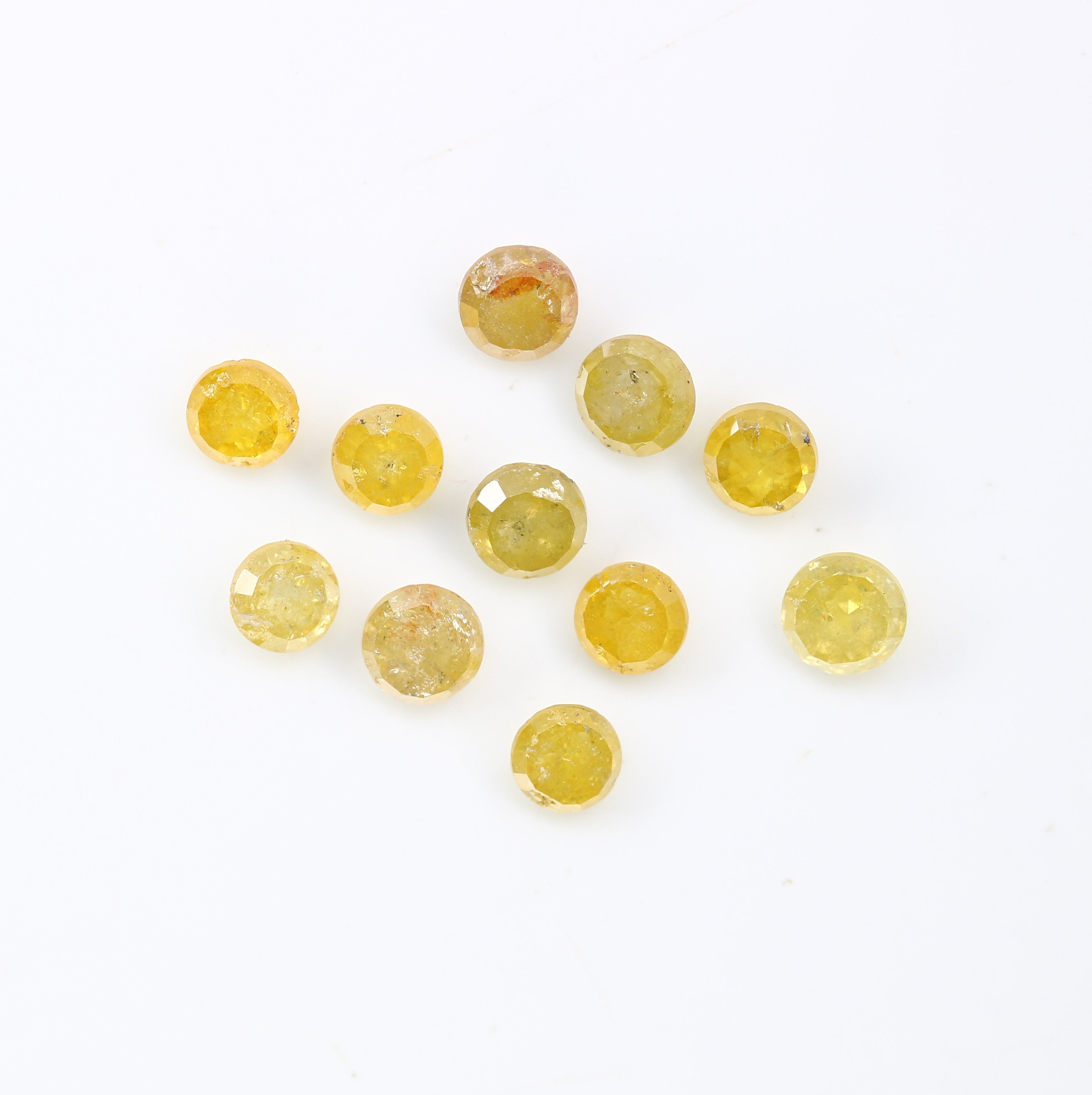 1.69 Carat Fancy Yellow Color Natural Loose Round Rose Cut Diamond For Galaxy Ring