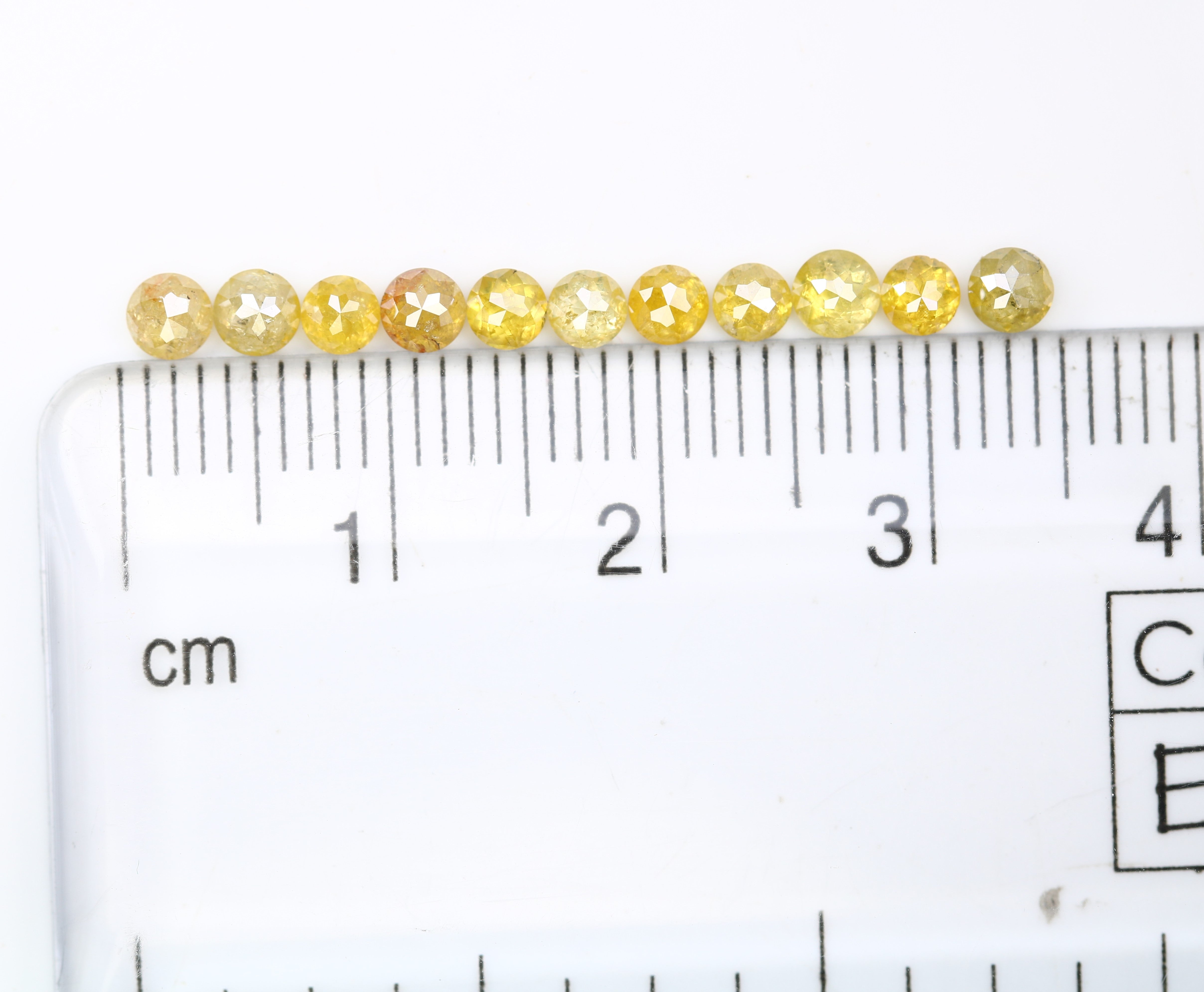 1.69 Carat Fancy Yellow Color Natural Loose Round Rose Cut Diamond For Galaxy Ring