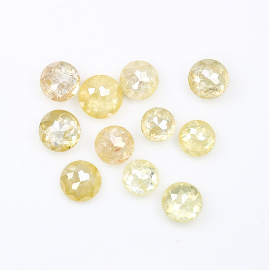 1.84 Carat Light Yellow Color Natural Loose Antique Rose Cut Diamond For Wedding Ring