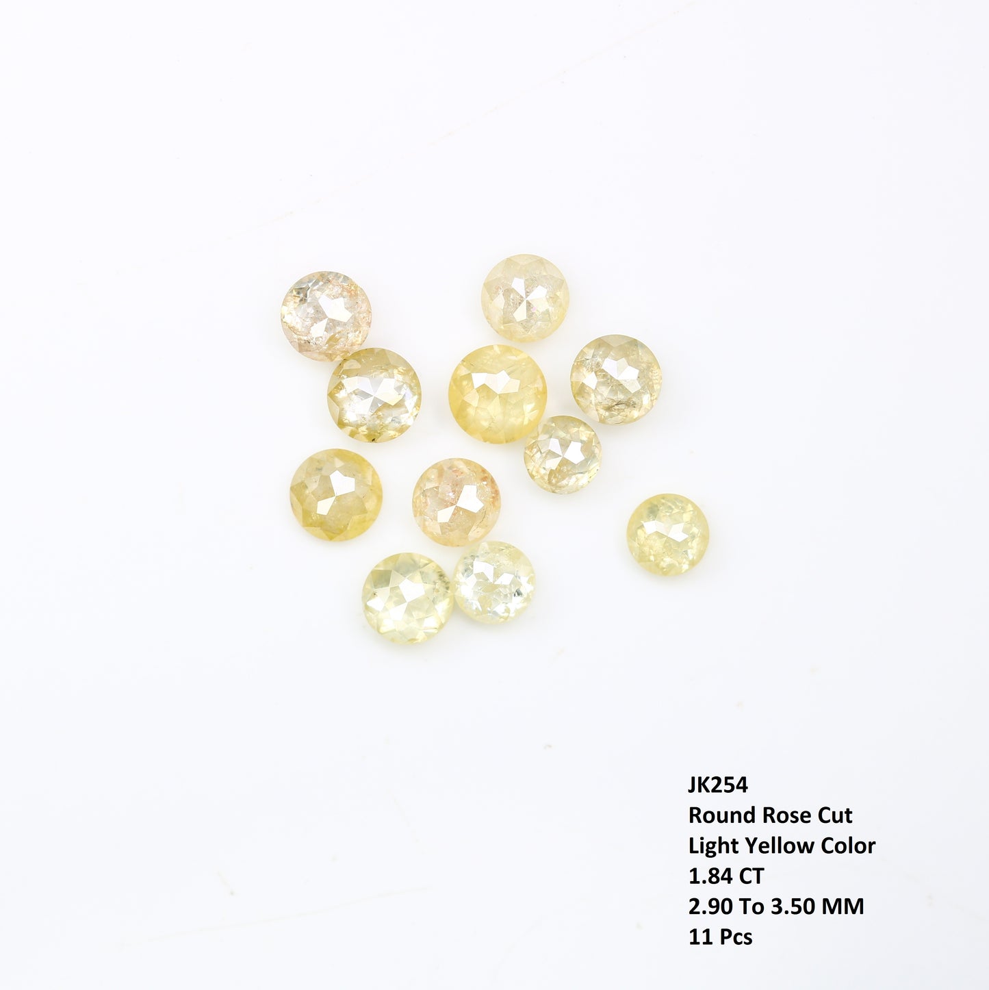 1.84 Carat Light Yellow Color Natural Loose Antique Rose Cut Diamond For Wedding Ring