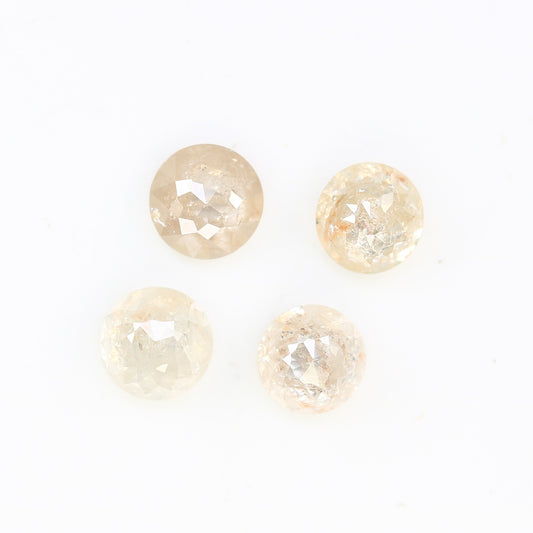 1.50 Carat Light Peach Color Natural Loose Round Rose Cut Diamond For Wedding Ring